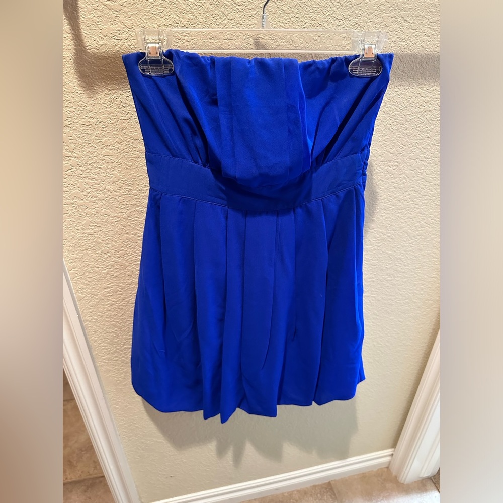 Charlotte Russe Strapless Electric Blue Mini Dress